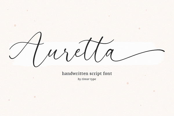 Auretta Handwritten Script Font