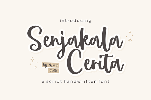 Senjakala Cerita - Script Font