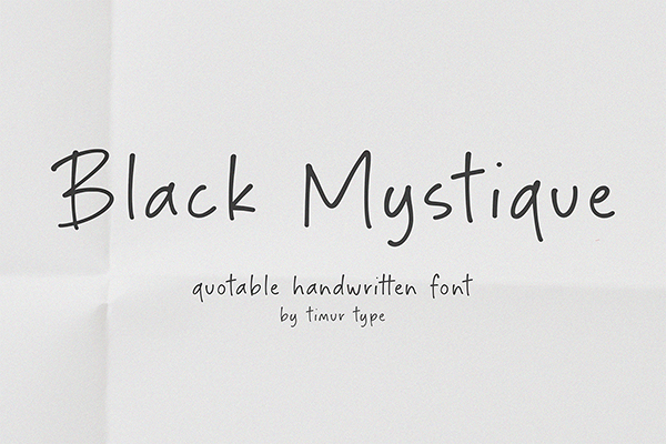 Black Mystique Script Font