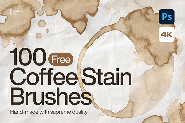 100 Coffee Stain Photoshop Brushes