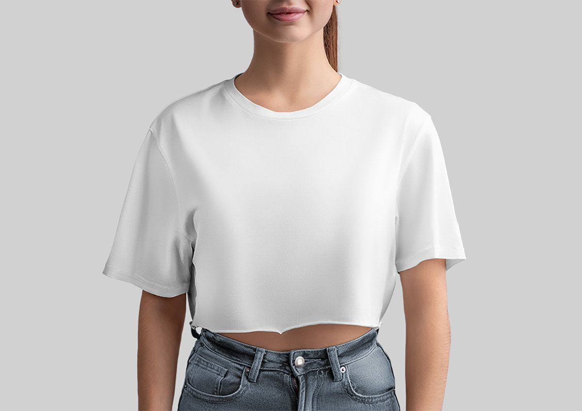 Woman Crop Top T-shirt – Free Design Resources