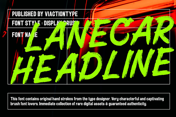 Lanecar Headline – Display Font