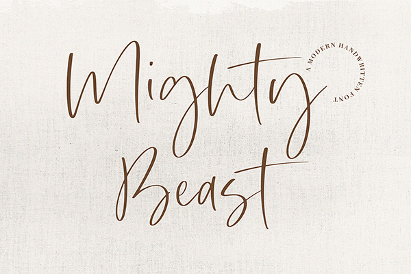 Mighty Beast Handwritten Script Font