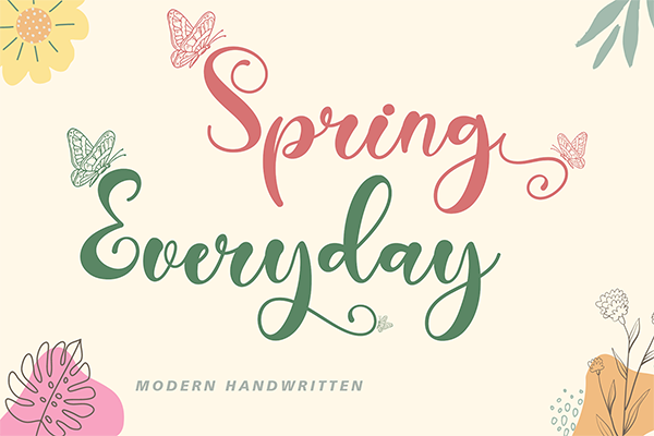 Spring Everyday Handwritten Font