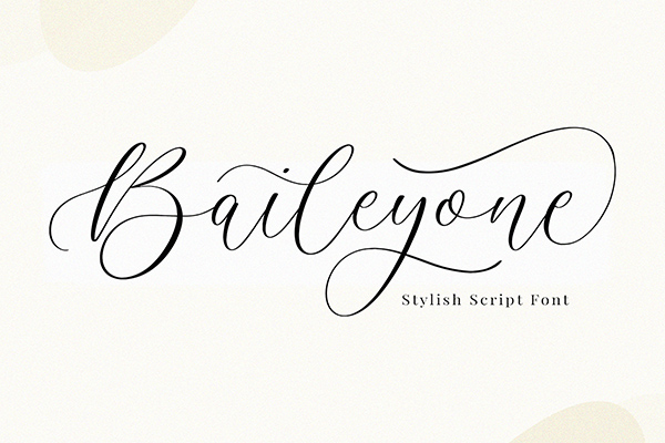 Baileyone Handwritten Script Font