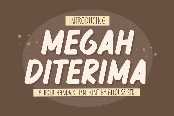 Megah Diterima - Handwritten Font