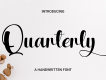 Quarterly Script Font
