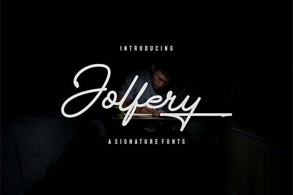 Jolfery Signature Font
