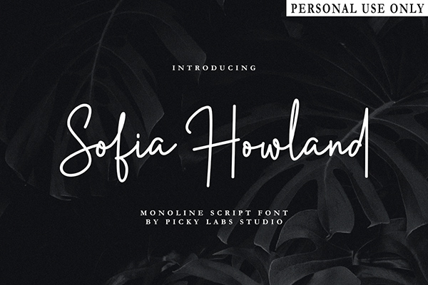 Sofia Howland Script Font