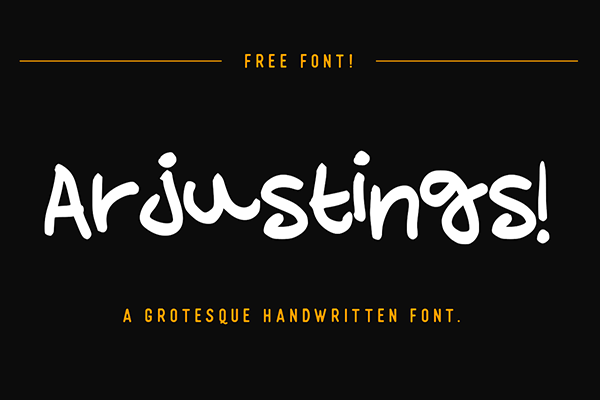 Arjustings - Handwritten Font