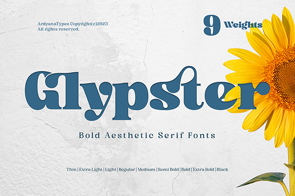 Glypster - Bold Serif Font
