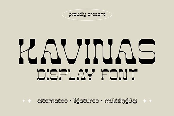 Kavinas - Retro Display Font