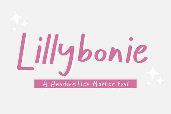 Lillybonie - Marker Font