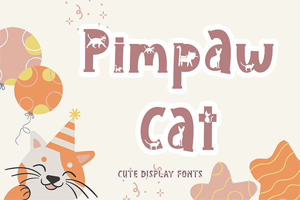 Pimpaw Cat Display Font