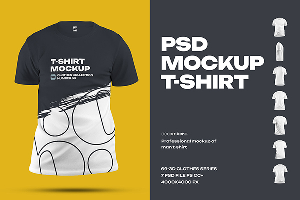 3D Style T-Shirt Mockup
