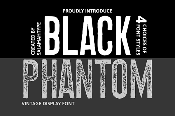 Black Phantom Display Font