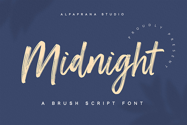 Midnight - Brush Script Font