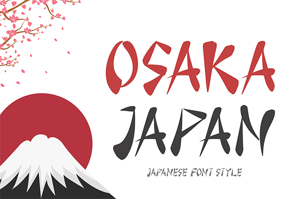 Osaka Japan - Display Font