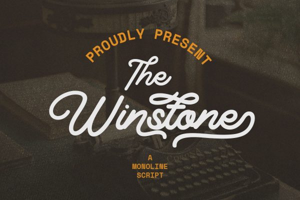 Winstone - Monoline Script Font
