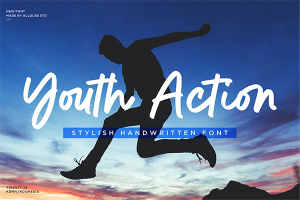 Youth Action Handwritten Font