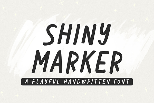Shiny Marker Display Font