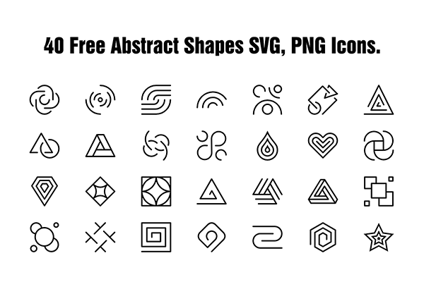40 Abstract Shape Icons