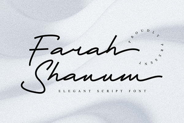 Farah Shanum Script Font