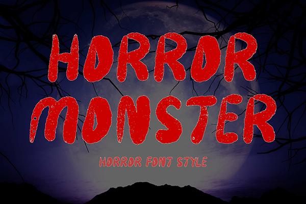 Horror Monster Display Font