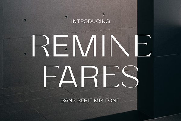 Remine Fares Display Font