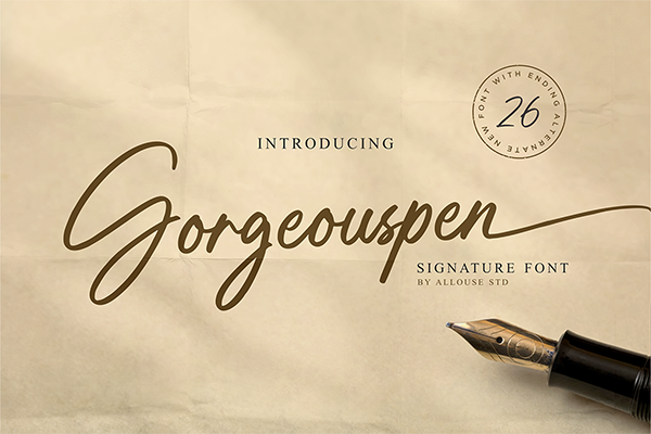 Gorgeouspen Signature Font