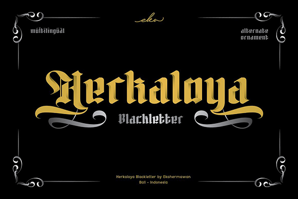 Herkaloya - Ornament Blackletter