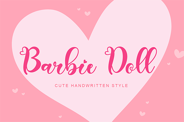 Barbie Doll Script Font