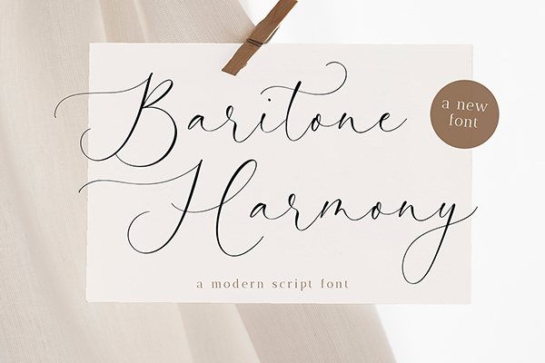 Baritone Harmony Script Font