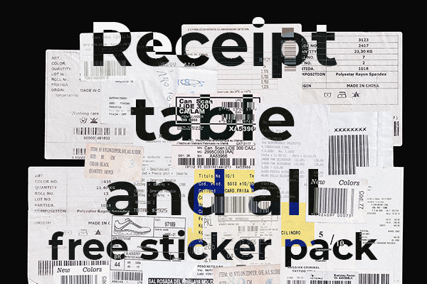 Barcode & Receipt Sticker Pack