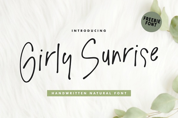 Girly Sunrise Handwritten Font