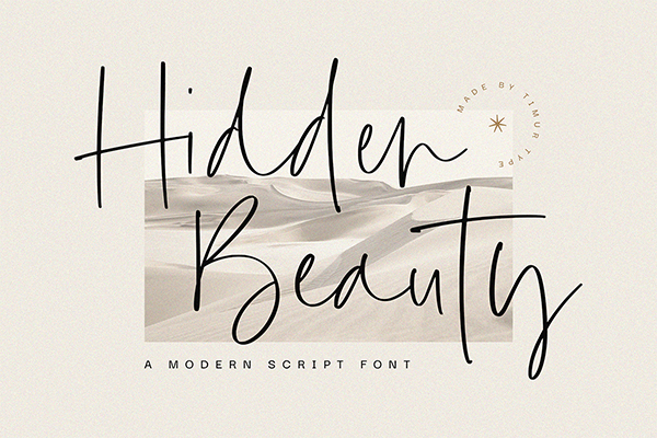 Hidden Beauty Modern Script