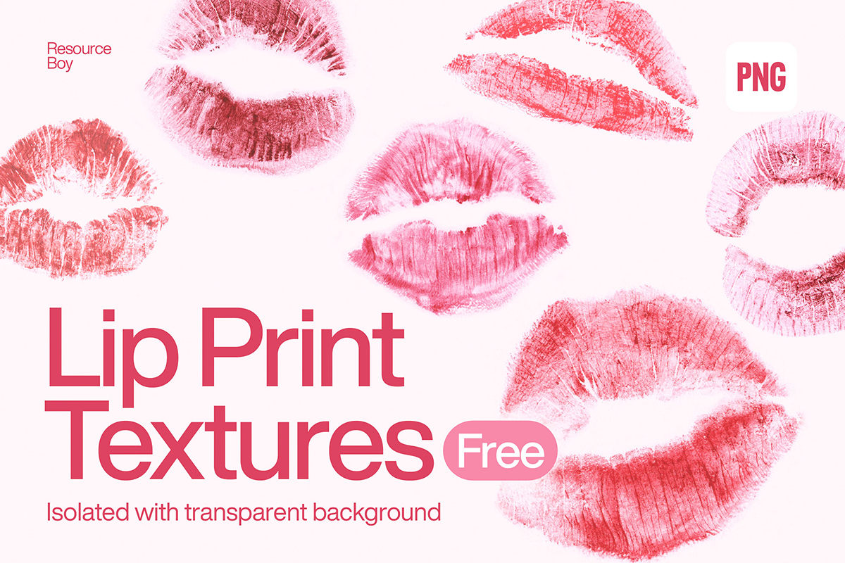 100+ Lip Print Textures – Free Design Resources