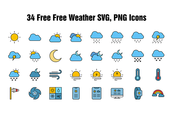 34 Weather Icon Pack