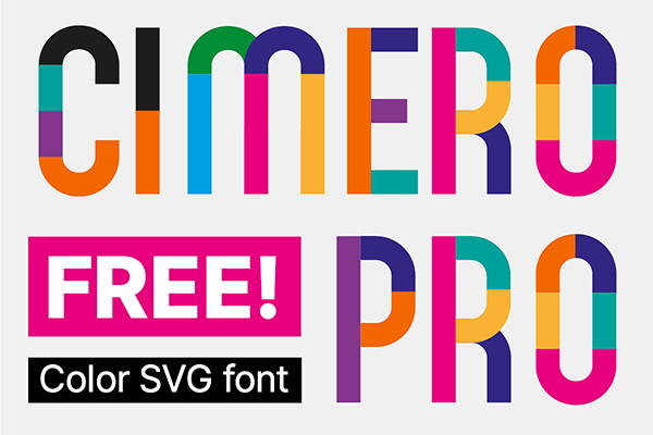 Cimero Pro SVG Color Font