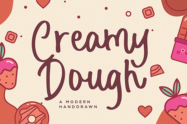 Creamy Dough Hand-drawn Font