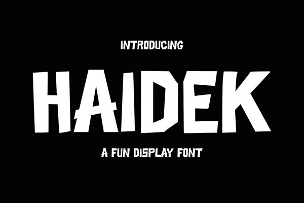 Haidek - Fun Display Font