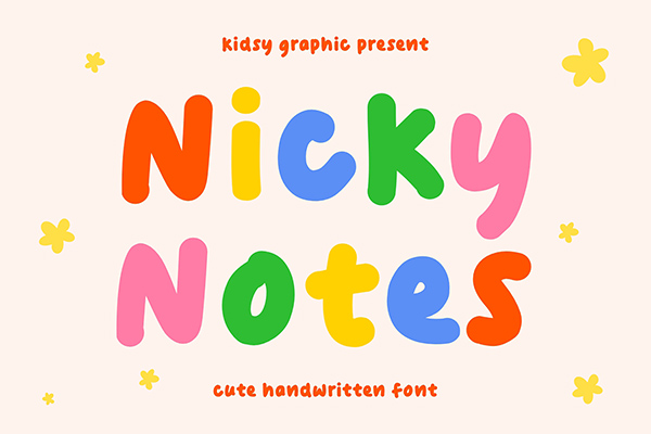 Nicky Notes Display Font