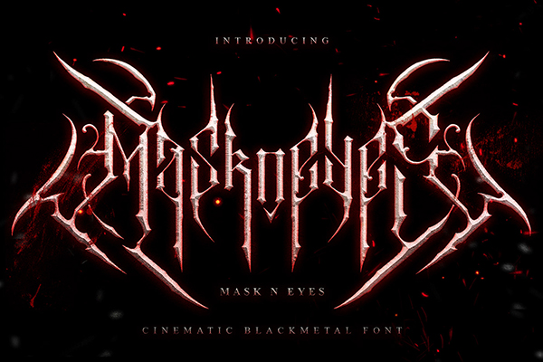 MASK N EYES - Blackmetal Font