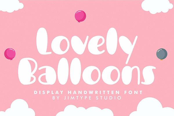 Lovely Balloons - Display Font