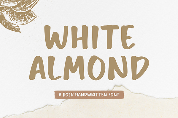 White Almond - Display Font