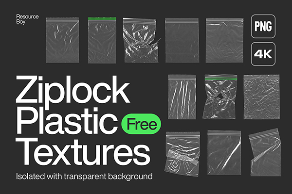 50 Ziplock Plastic Bag Textures
