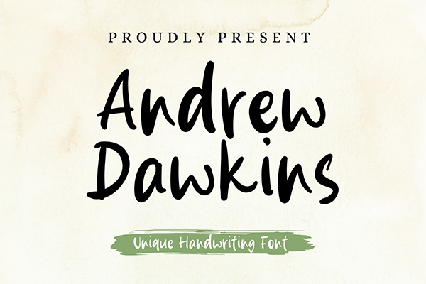 Andrew Dawkins - Handwritten Font