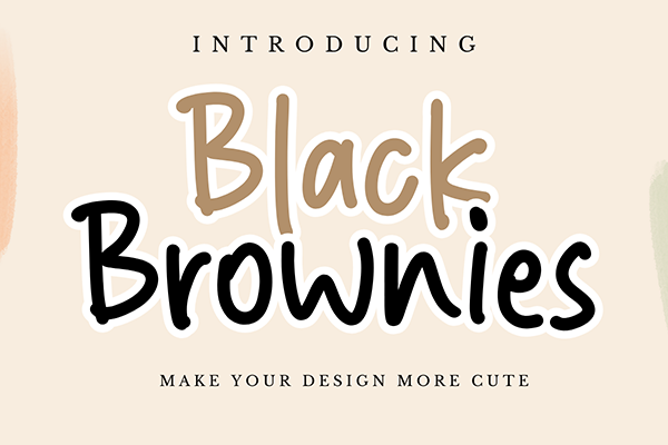 Black Brownies Display Font