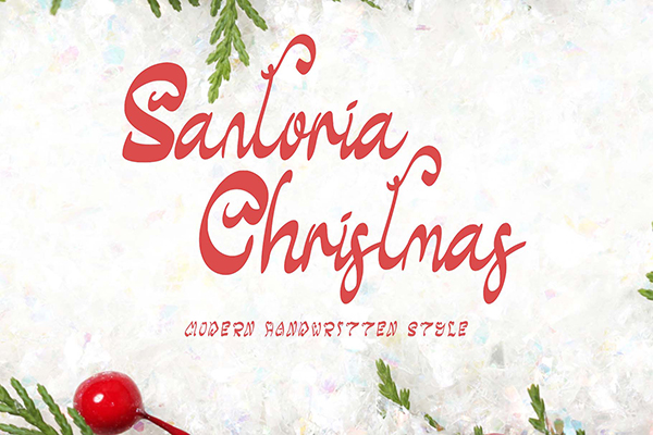 Santoria Christmas - Modern Calligraphy