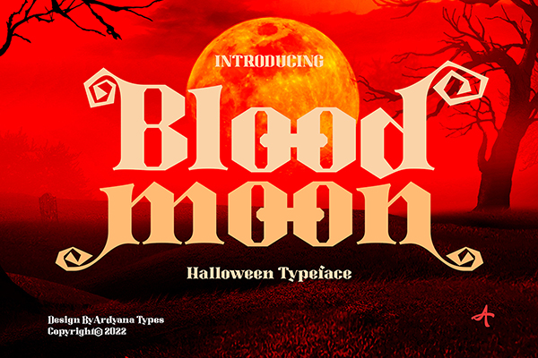 Blood Moon - Display Font